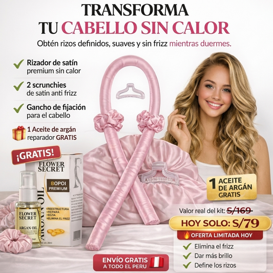 Kit de Tratamiento de Rizos sin Calor: Amanece lista sin dañar tu cabello